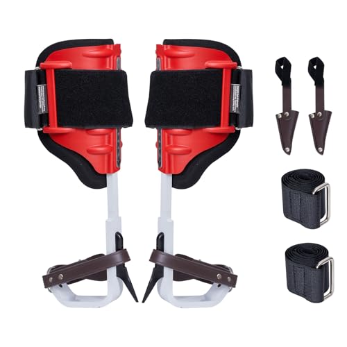Vevor Set Di Attrezzature Per Arrampicata, 1 Paio Speroni Arrampicata Alluminio, Carico 158,75 Kg Arrampicata Alberi, Cinghie E Protezioni Per Punte, 