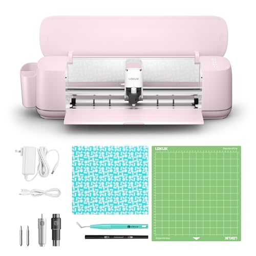Loklik Icraft Plotter Machine - Macchina Da Taglio Per Personalizzare Tessuti, Tazze, Borse, Adesivi E Decorazioni. Funziona Con Film Flex, Carta, Pel