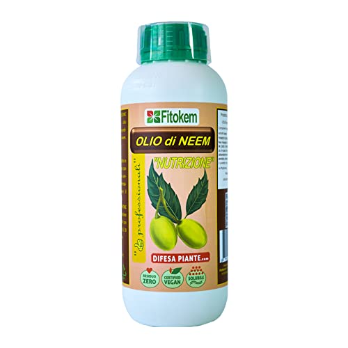 Fitokem | Olio Di Neem "Nutrizione" 1Lt Biologico | Per Orto - Uso Radicale E Fogliare - Formula Specifica Per Ortaggi - Potenziato Con Microelementi
