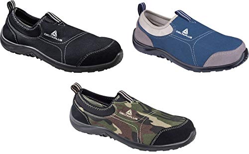 Delta Plus - Scarpe In Poliestere E Cotone Con Suola In Poliuretano, Taglia 44, Colore: Grigio Blu