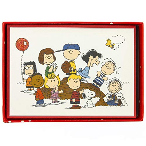 Graphique Peanuts Gang, 16 Biglietti Peanuts Friends, Impreziositi Con Glitter, Con Buste Abbinate E Scatola Portaoggetti, 8,3 X 12,1 Cm