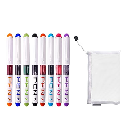 Taface 8 Penne Colorate Con 1 Astuccio Per Penne, Penne Colorate Con Punta Fine, Penne Per Calligrafia A Scrittura Liscia, Adatte Per Graffiti, Schizz