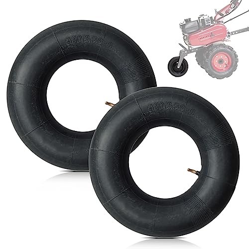 Nizirioo Camera D Aria Carriola: 2 Pz 4.10/3.50-6 Ruota Per Carriola, Camera D Aria Per Carrello, Pneumatici Piegati Della Valvola Dell'Aria Per La Ru