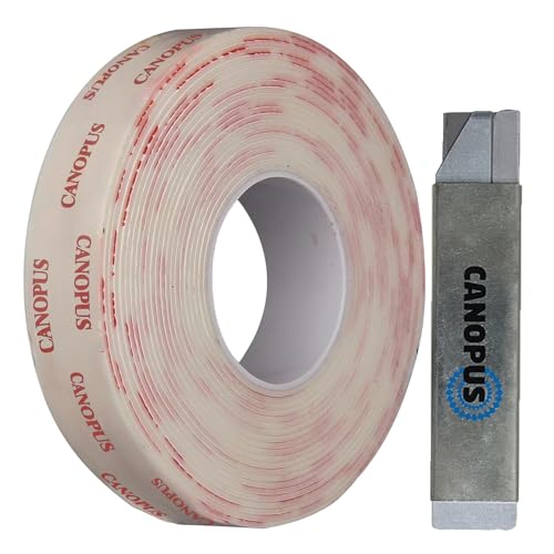 Canopus Nastro Biadesivo Extra Forte, 4950 Bianco Biadesivo 10Mm X 3 Metri, Spessore 1,1Mm, Impermeabile Nastro Di Montaggio Per Striscia Led, Decoraz