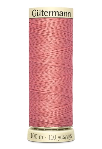 Gutermann 2T100% 2F80/80, 100% Poliestere Colore: Salmone Sew Tutti I Filati Per Cucire, 100 M