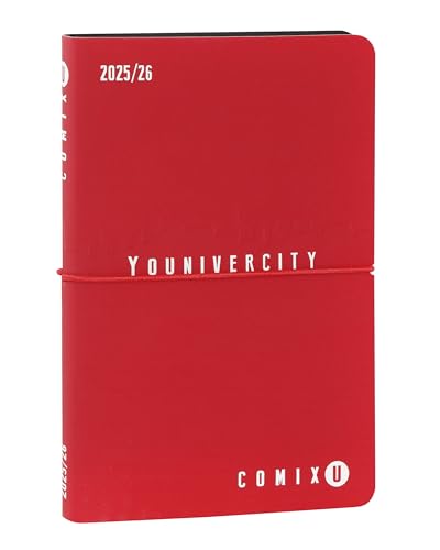 Comix U Younivercity - Agenda Settimanale 2025-2026, Diario 13 Mesi, Con Copertina Morbida In Pu, Elastico, 224 Pagine, Ideale Per L'Università, 11,8X
