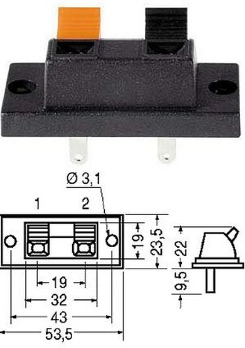 1 X Morsettiera 2 Poli Per Casse Acustiche