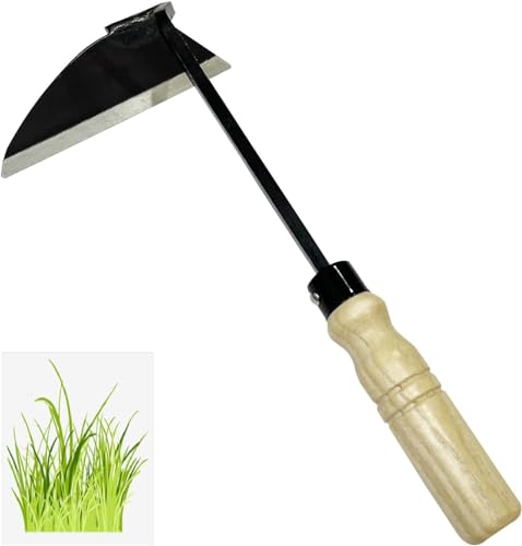 Keaan Handweeding Hoe Weeding Tools, Garden Tools Multifunctional Manual Weeder Wooden Handle Weeding Hoe (Stile Giapponese)