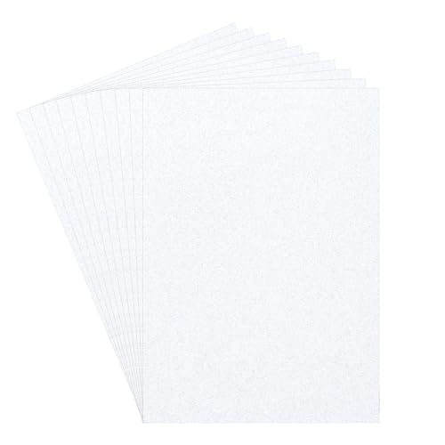 Ideen Mit Herz Carta Glitterata | Bianco Iridescente | Carta Artigianale Ed Effetto | Scintillio | Brillante | Cartoncino Colorato | Biglietto Di Desi