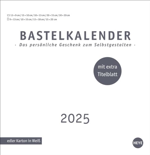 Calendario Artigianale Premium Bianco Grande 2025: Molto Spazio Per La Creatività: Calendario Da Parete 2025 Da Personalizzare Per I Ricordi Che Ti St