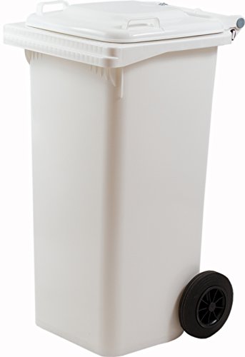 Pattumiera Lt.120 Con Ruote Bianca