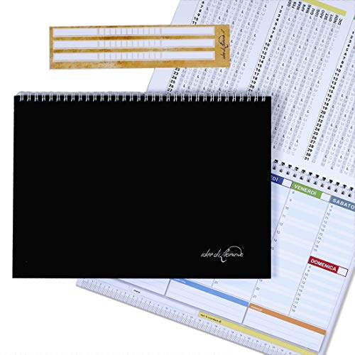 Campus - Planner Settimanale 30X21 - Agenda Planner Da Tavolo Perpetua Con Spirale Metallica
