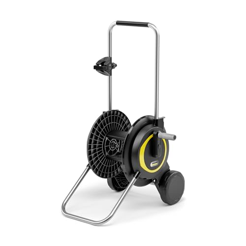 Kärcher Carrello Avvolgitubo Ht 3, Compatto E Mobile Con Base Extra Larga, Manico Regolabile In Altezza, Con Supporto Per Siringhe, Nero
