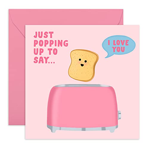 Simpatico Biglietto Di Anniversario Per Uomo Donna - Popping Up To Say I Love You - Per Anniversario Di Matrimonio O San Valentino - Regalo Per Marito