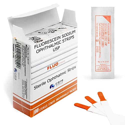 Aiesi® Fluoresceina Sodica Strisce Oftalmiche Sterili Per Test Tono Oculare Hospifluo (Confezione Da 100 Pezzi)
