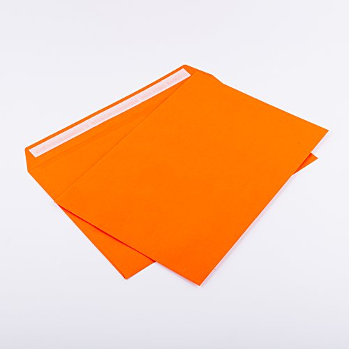 50 Buste Din C4 229 X 324 Mm Arancione 120 G/M² Senza Finestra Haftklebend (Arikel: 405 A)