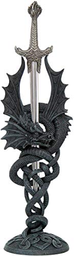 Nemesis Now - Aprilettere In Stile Celtico, 30 Cm, Colore: Nero