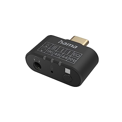Hama 200302 Audio-Adapter Usb-C-Stecker - 3.5-Mm-Klinke-Buchse, Equalizer, Mikrofon