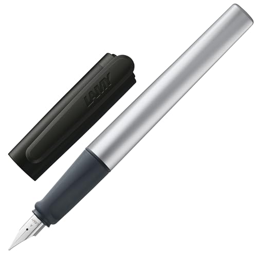 Lamy Nexx Black - Stilografica Con Impugnatura Antiscivola E Pennino In Acciaio Lucido Misura M - Corpo Triangolare In Alluminio - Cartuccia T 10 Blue