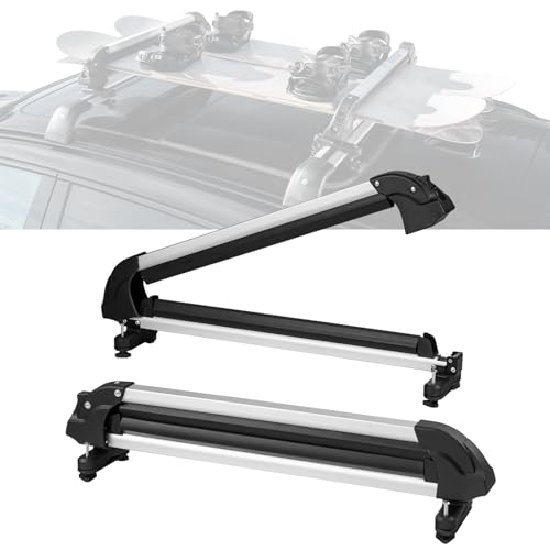 Vevor Portasci E Snowboard, Portasci Universale 805 Mm Per Tetto Auto, Adatto Maggior Barre Trasversali, Trasporta Fino A 6 Paia Di Sci O 4 Snowboard,