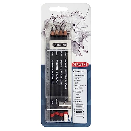 Derwent Charcoal Blister Con Carboncini E Accessori Assortiti