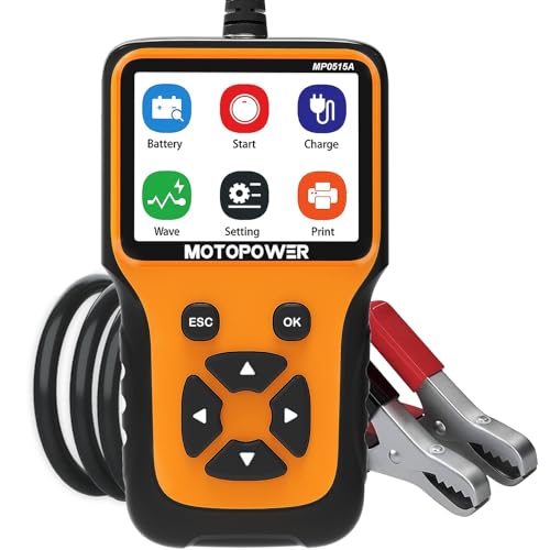 Motopower Mp0515A 12V Tester Di Carica Della Batteria Dell'Auto E Analizzatore Dell'Alternatore