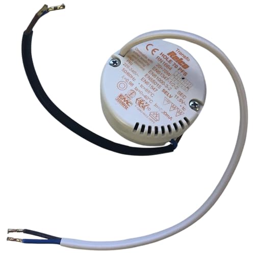 Relco Group - Mini Trasformatore Nv, Rotondo, 20-70 W, Ø 53 X 22 230/12 V