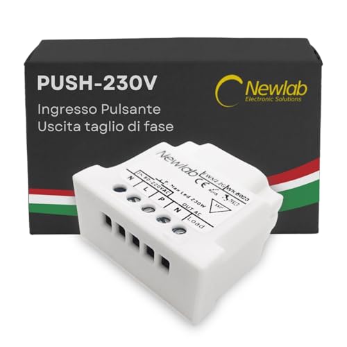 Astraled - Dimmer Triac 220V Taglio Di Fase - Newlab Push-230V - Regola L'Intensità Della Luce Di Lampadine Led E Lampadine Incandescenza Senza Modifi