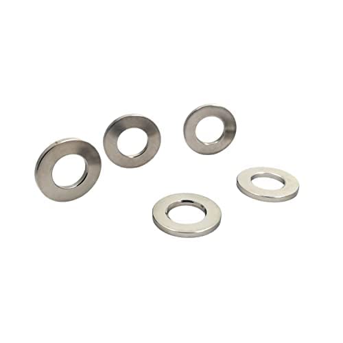Rison-Titanium Rondelle Piatte In Titanio M7, 5 Pezzi Piatte Guarnizione Din125 Distanziali Tondi In Titanio 6Al4V Aerospaziale Grado 5, Anello Di Ten