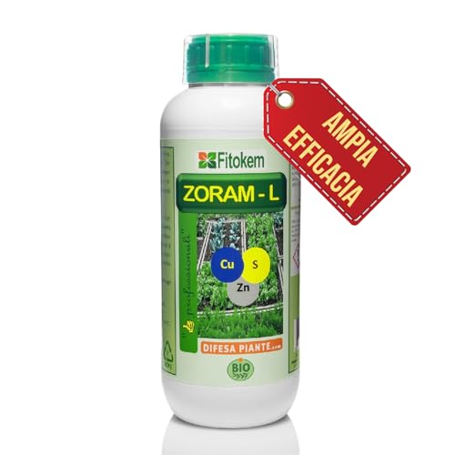 Fitokem - Zoram 1 Litro Concime Fetilizzante A Base Di Rame E Zolfo Per Piante Agricoltura Biologica - Liquido