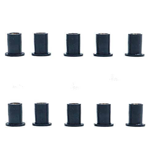 Ancllo 10Pcs M5 Well Nuts Carenatura Fasteners Accessori Moto Per Parabrezza Viti Parti In Gomma E Acciaio Dadi Per Parabrezza