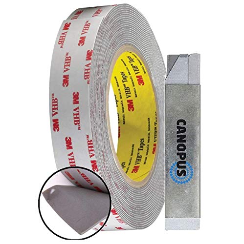 Canopus Nastro Biadesivo Extra Forte (19Mm X 4,5M), Alte Prestazioni Per Trasporti, Elettronica, Costruzioni, Applicazioni Per La Casa, Industrialie L