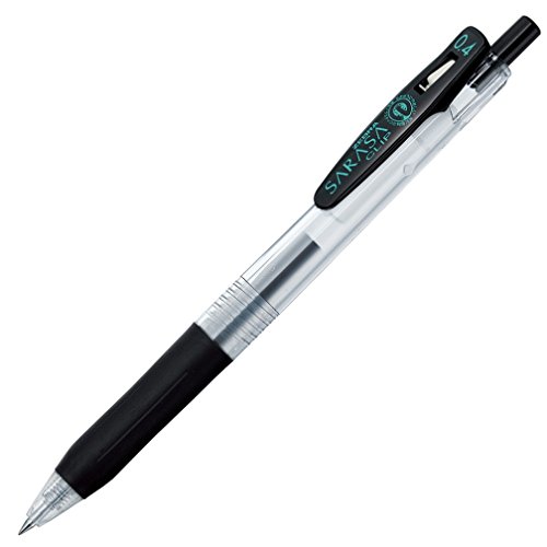 10Pcs Zebra Sarasa Jjs15 Push Clip Gel Ink Pen - 0.4 Mm - Black By Zebra