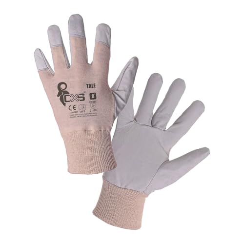 Cxs Tale Guanti Da Lavoro In Pelle Di Capra O Di Pecora - Guanti Traspiranti Con Polsino Elasticizzato, Guanti Per Lavori Domestici, Produzione, Magaz