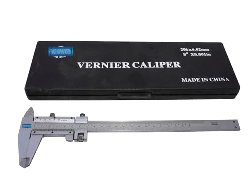 Aespares Calibro A Corsoio In Acciaio Inox Temprato Da 200 Mm Con Scatola Di Immagazzinaggio
