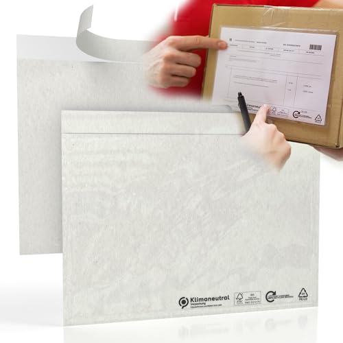 Umschlag-Discount – Buste Trasparenti Plastificate Da Spedizione Per Bolle Consegna, Fatture, Bollettini Di Ritorno & Co - 500 Buste Da Spedizione Aut