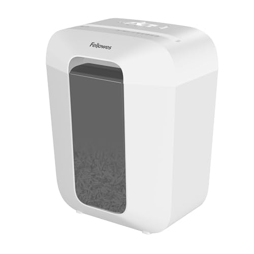 Fellowes Distruggi Documenti A Frammento Lx50, 9 Fogli, Per Casa E Piccolo Ufficio, Uso Personale, Cestino Da 17 Litri, Distruggidocumenti Con Blocco