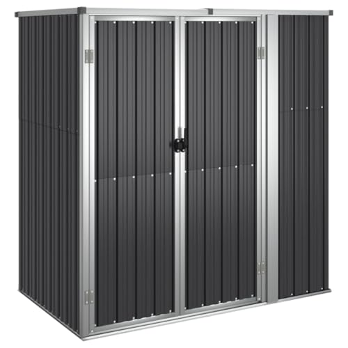 Vidaxl Capanno Per Attrezzi Antracite 161X89X161 Cm Acciaio Zincato