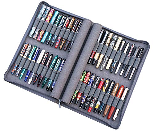 Kaco - Custodia Impermeabile Per Penne Stilografiche, Grigia, Stile Business, 40 Penne