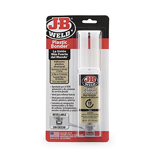 J-B Weld 50133Spa - Epossidico A 2 Componenti - Fissaggio Rapido | Speciale Per Materie Plastiche. Asciugatura Flessibile - 25 Ml