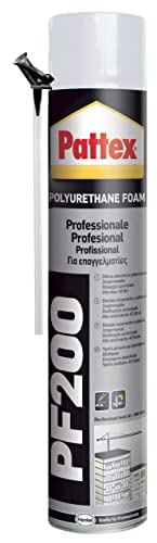 Pattex Pu Foam Schiuma Poliuretanica Universale Pf 200, Resistente Al Fuoco Per Riempimenti, Coibentazioni, Insonorizzazioni E Sigillature In Infissi,