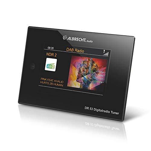 Albrecht Dr 53 Sintonizzatore Radio Digitale Dab/Dab+ Con Dls, Trasmettitore Fm, Bluetooth, Display A Colori 4'', Connessione Antenna Esterna Iec, Tel