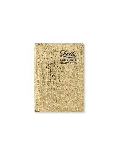 Letts Of London Ladydate, Mini Agenda Tascabile 2025, Visualizzazione Settimanale, Colore: Oro