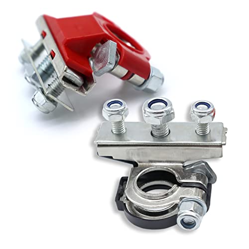 Kubowai Morsetto Per Batteria Auto A 3 Vie Morsetto Per Batteria Per Polo Positivo E Negativo Morsetto Per Collegamento Batteria Per Auto, Furgoni, Ba