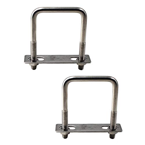 Cavallotto A U Quadrato In Acciaio Inossidabile 304, M8 X 40 Mm X 65 Mm, Da Fissare (Confezione Da 2)
