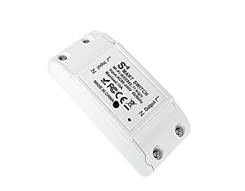 Proameden Smart Switch Wifi, 220 V, Smart Switch Wifi, App Tuya/Smart Life, Compatibile Con Alexa E Google Home (Wifi 10A). (1, Bianco)