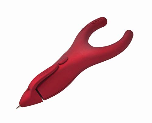 Penagain - Penna Ergonomica Con 2 Cartucce Gratuite, Colore Rosso