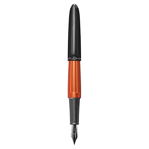 Diplomat Penna Stilografica Aero Arancione Nero – F/Con Confezione Regalo/Penna Stilografica, 1 Pezzo (Confezione Da 1)