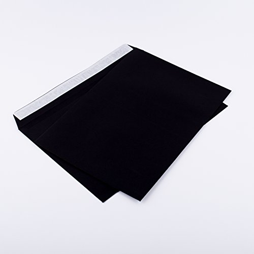 50 Buste Din C4 229 X 324 Mm Nero 120 G/M² Senza Finestra Haftklebend (Articolo: 414 A)