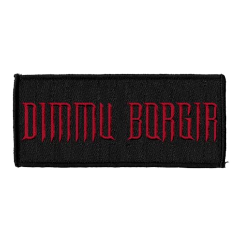 Plastichead Dimmu Borgir Band Logo Rosso Sew On Patch